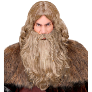 Vikingparykk med skjegg