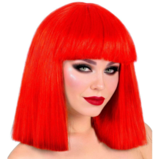 Showgirl-parykk rød