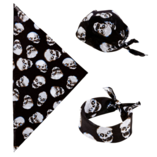Bandana med hodeskaller svart