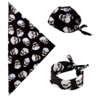 Bandana med hodeskaller svart
