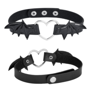 Hjerte Choker Med Flagermusvinger