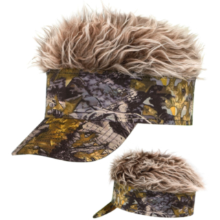 Camouflage Kasket Med Hår