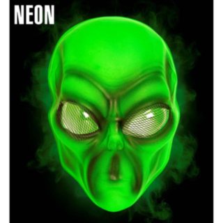 Neon Alien Maske Grønn