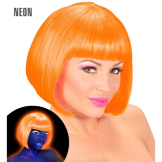 Neon Valentina parykk oransje