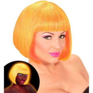 Neon Valentina-parykk Oransje/Gul