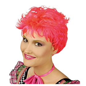 Neon 80-talls Parykk Rosa