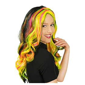 Anime Parykk Svart og Neon