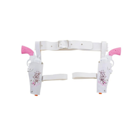 Cowgirl Pistol Sett Hvit og Rosa