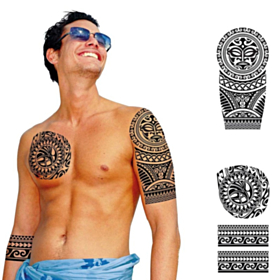 Tribal Engangstatoveringer Svart