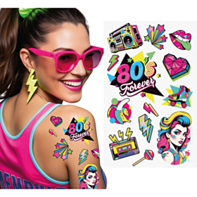 80-talls Engangstatoveringer Neon
