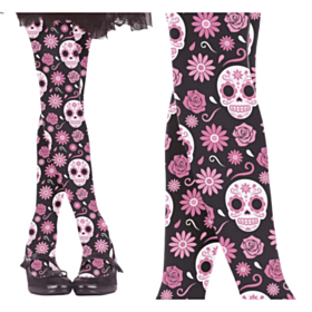 Day Of The Dead Barnestrømpebukser Rosa