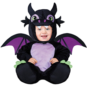 Drage Babykostume Lilla/Sort
