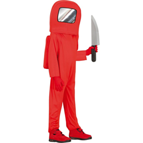 Imposter Rød Astronaut Barnekostyme