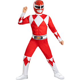 Power Rangers® Rød Barnekostyme