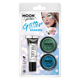 Glitter Sminkesæt Grøn/Blå