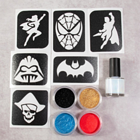 Superhelt Glitter Tatoveringer