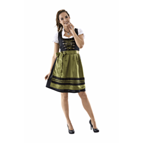 Dirndl Midi Grønn og Svart