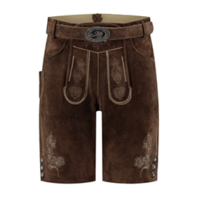 Kort Skinn Lederhosen Brun