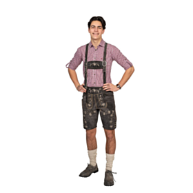 Lederhosen Antrasittgrå