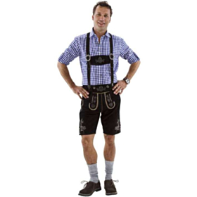 Lederhosen Kort Svart