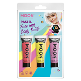 Ansigtsmaling UV Pastel Unicorn Sminkesæt