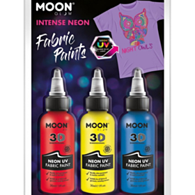 Neon UV Intense Tekstil Maling Rød/Gul/Blå