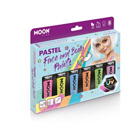 Ansigtsmaling UV Pastel Neon Sminkesæt