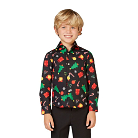 Opposuits® Christmas Icons Black Barneskjorte