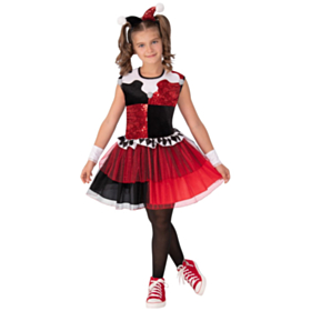 Harley Quinn® Barnekostyme Rød Svart