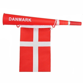 Danmark fanhorn med flagg