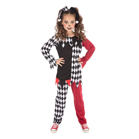 Harlekin Klovn Barnekostyme