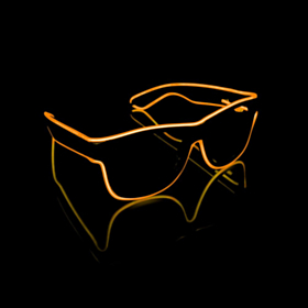 LED Wayfarer Briller Oransje