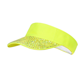 Glitter Solskjerm Caps Neongul