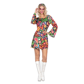 Hippie Peace Kjole Kostyme