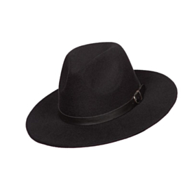 Fedora med Belte Svart