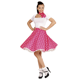 50-talls Skjørt Polka Rosa