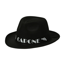 Al Capone Hatt Svart