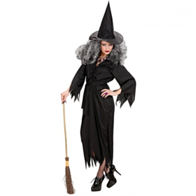 Uhyggelig Sort Heks Kostume