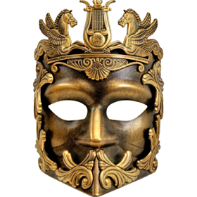 Pegasus Gladiator Maske Gull