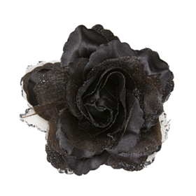 Glitter Rose Hårspenne Svart