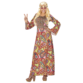 Lang Hippie Kjole Kostyme