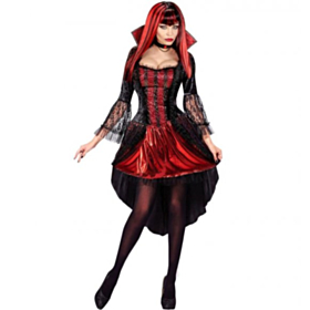 Gotisk Vampyrinne Kostyme
