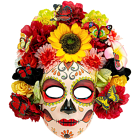 Solsikke Sugar Skull Maske
