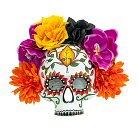 Blomster Sugar Skull Maske