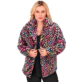 80-talls Leopard Pelsjakke Multifarget