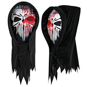 Blodig Reaper Hettemaske Svart