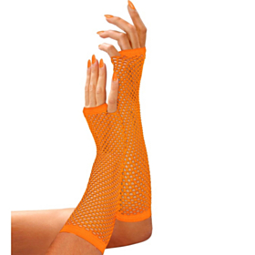 Neon Fingerløse Netthansker Oransje