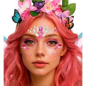 Fe Glitrende Ansiktssmykker Rosa