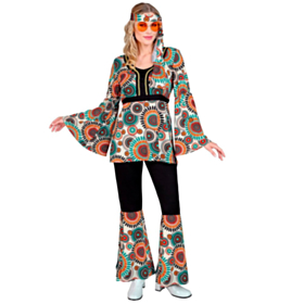 60-talls Mønster Hippie Kostyme