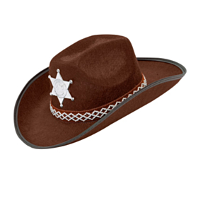 Sheriff Cowboy Barnehatt Brun